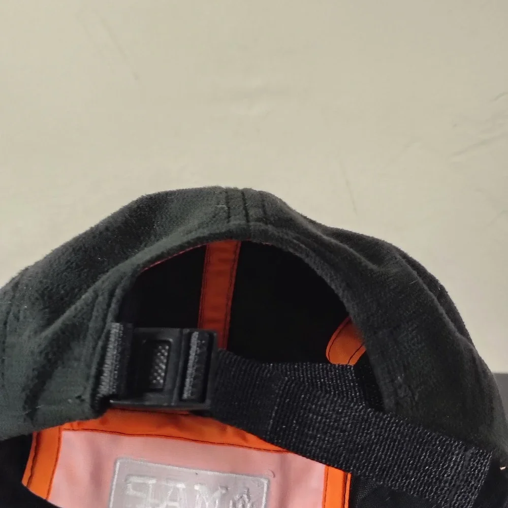Map Brewing Hat Cap Strapback Black Orange Fleece Gorpcore Bozeman Montana Panel